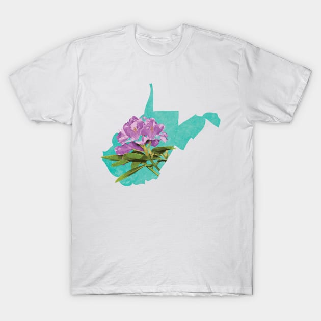 West Virginia Rhododendron T-Shirt by Lavenderbuttons